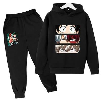 Japanische My Hero Academia Anzug Grafik Langarm Hoodies + Hose Anime lustige Bakugou Katsuki Harajuku Mode Sudadera Sweatshirt