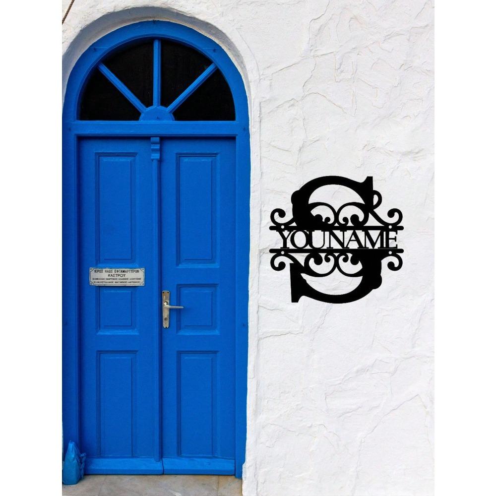 Custom Iron Art Wall Decor, Personalized Metal Logo Sign for Home Garden Bar, Modern Abstract Letter Ornament, Unique Gift Idea