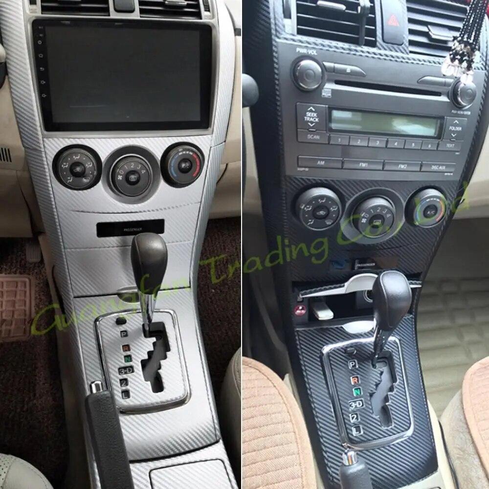

Для Toyota Corolla 2007-2013 3D/5D карбоновый автомобильный Стайлинг, внутренняя крышка консоли, цветные наклейки, наклейки, аксессуары для продуктов