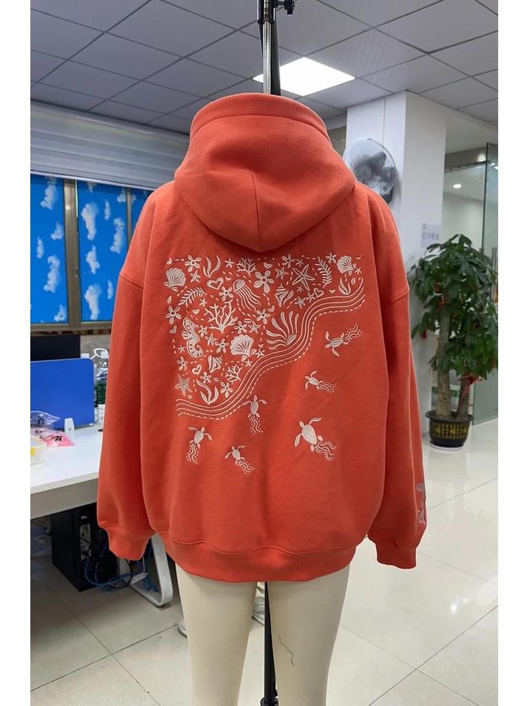 Hawaii Hibiscus Print Hoodie, European Sizes S-5XL, Trendy Sweatshirt 2025