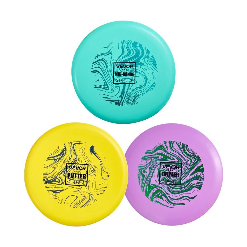 Disc Golf Set, 3er Pack Disc Golf Starter Set, Flugscheiben für Anfänger für Ganzkörper-Krafttraining, mit Putter, Mid-Range, Driver, PDGA-zugelassen,