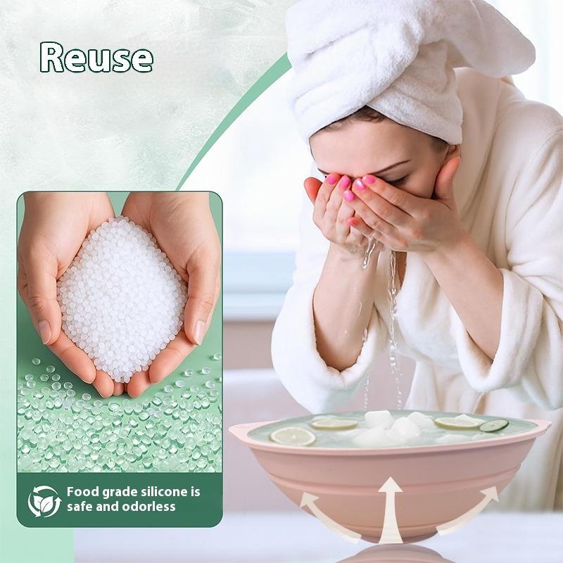 Protable Face Ice Bath Bowl For Facials Plunge Dipping Face Folding Ice Facials Washbasin Facials Skin Care Tool For Home Travel