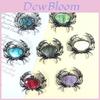 Shell Crab Brooch Pin With Electroplated Finish For Fashionable Office Wear