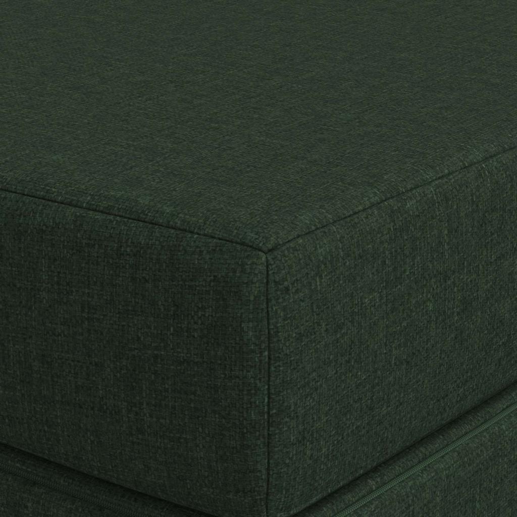 Folding Sofa Bed 180 x 67 x 45 cm Dark Green