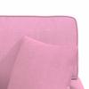 Pink Fabric Chaise Lounge with Rocker and Cushions (3 pcs)