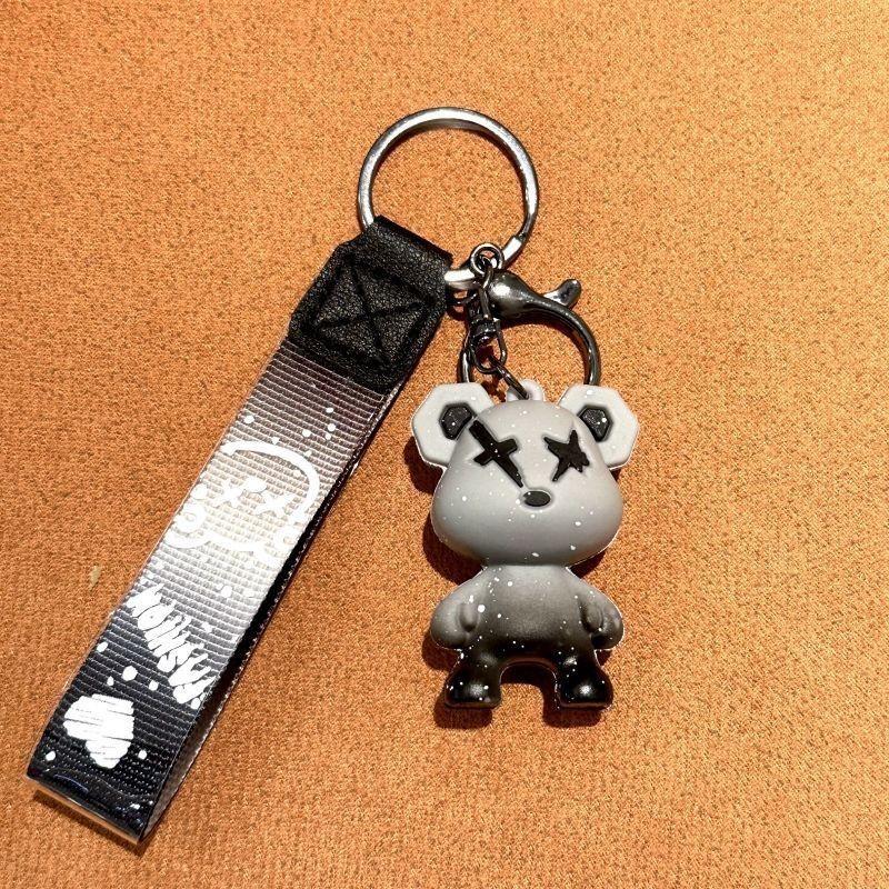 Adorable Galaxy Gradient Bear Silicone Keychain Trendy Fashion Accessory