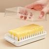 Butter Dish with Lid for Countertop Plastic Butter Keeper and Cutting Slot for Dividing and Storing