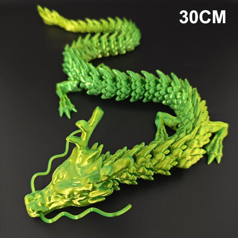

30 см 3D-печатный дракон-самоцвет Хрустальный Игрушка Вращающийся Сочлененный Дракон Подарок Для Детей С СДВГ Идеально Подходит Для Дней Рождения Подарок A16