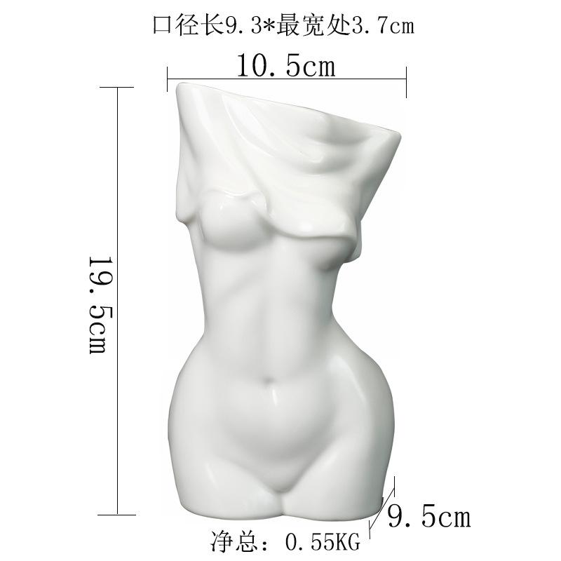 Nordic Style Simulated Flower Ceramic Vase Creative Desktop Decoration Flower Ornament Does not contain plants