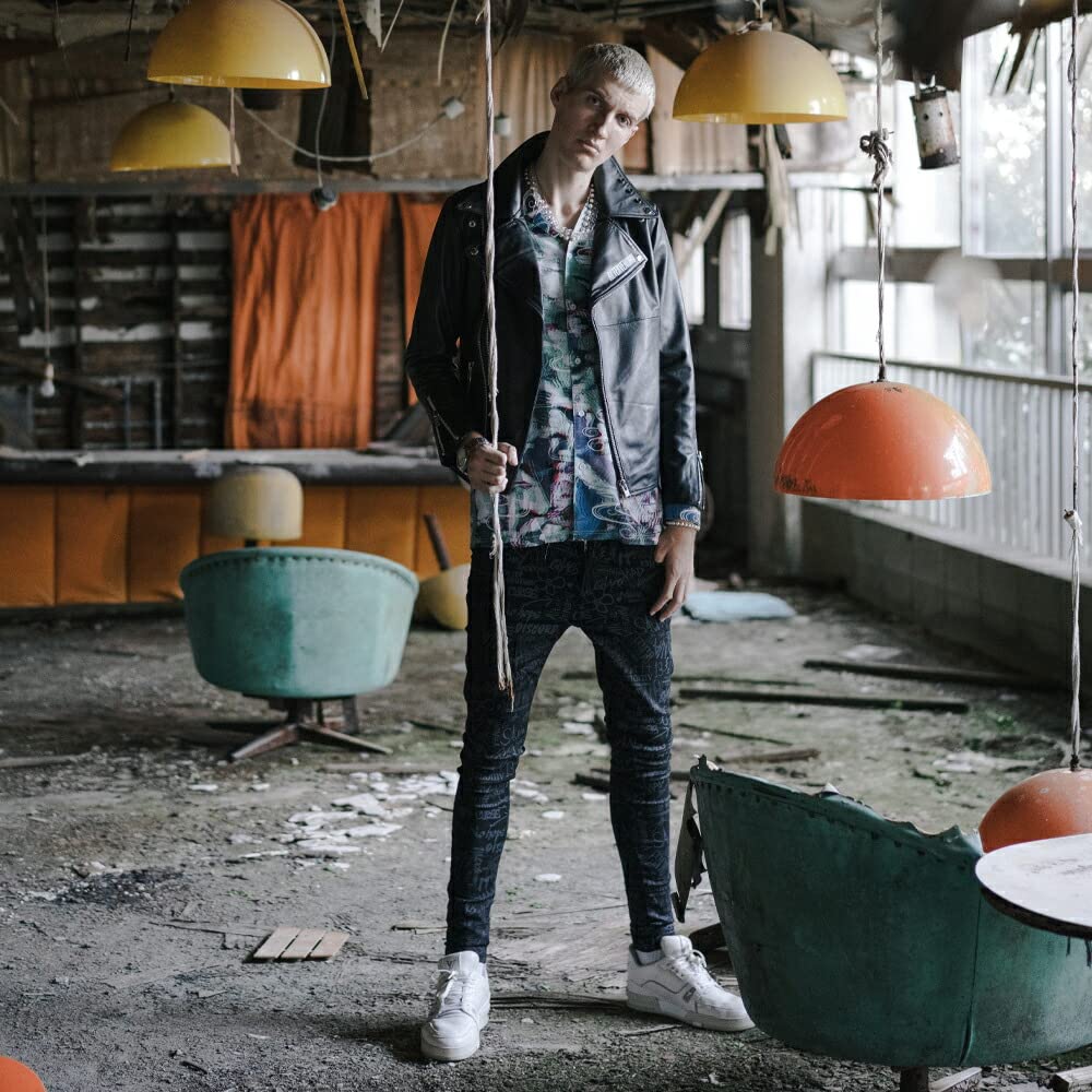 ALTER VENOMV Manoson JACKET Double Rider Jacket in Genuine Lamb Punk and Size S Men's Rider's Leather, Rock, Streetwear, V-Kei Style, (Black)