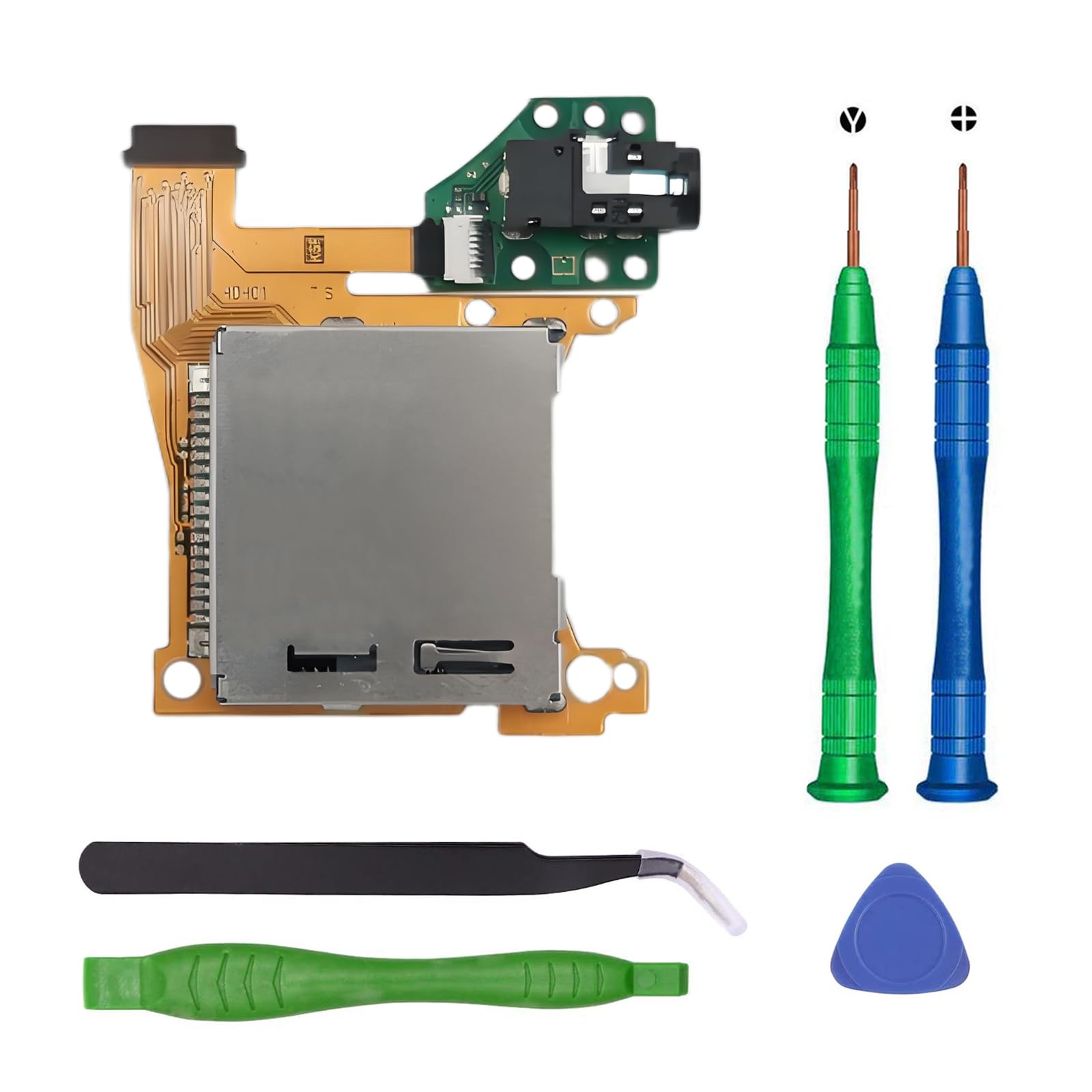 

Replacement Game Cartridge Card Reader Slot for Switch Lite with Headphone Jack Plug Card Slot Module for Switch Lite with Card Reader Slot Repair NS