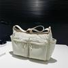Unisex vodoodpudivá nylonová crossbody taška s více kapsami