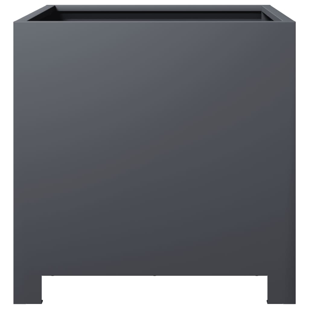 Vidaxl Garden Planters, 2 Pcs, Anthracite, 40X40X40 Cm, Steel
