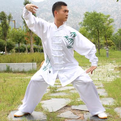 Bílo-modrý cvičební opasek TaiChi, sportovní oblečení s dlouhým rukávem, kung-fu uniforma, wushu taichi uniforma, oblečení pro muže a ženy