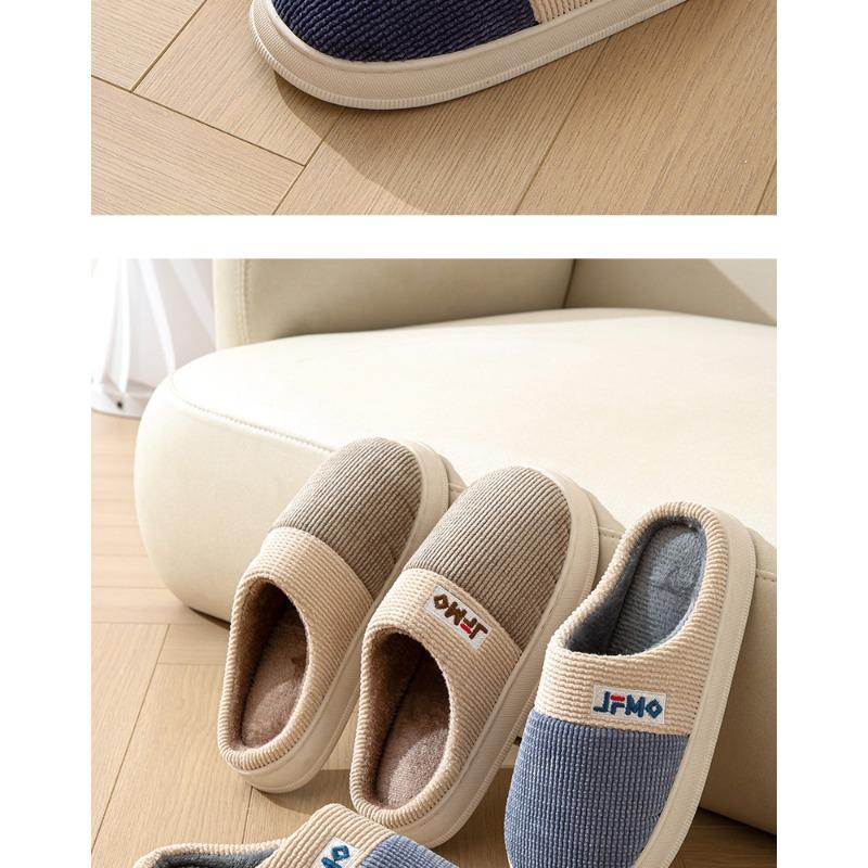 Мужские хлопковые тапочки больших размеров для зимнего использования дома и в помещении — фото 10