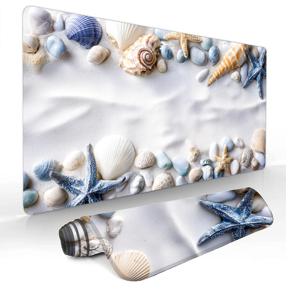 White Sand Beaches And Starfish Mouse Pad Large Computer Office Game Table Mats Rubber Antislip Xxl Mouse Mat Hdp Long Desk Pad