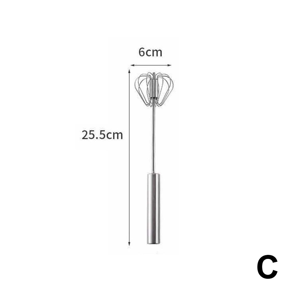 Egg Beater Semi Automatic Mixer Manual Self Turning Steel Easy Whisk Hand Blender Egg Cream Stirring Baking Cooking