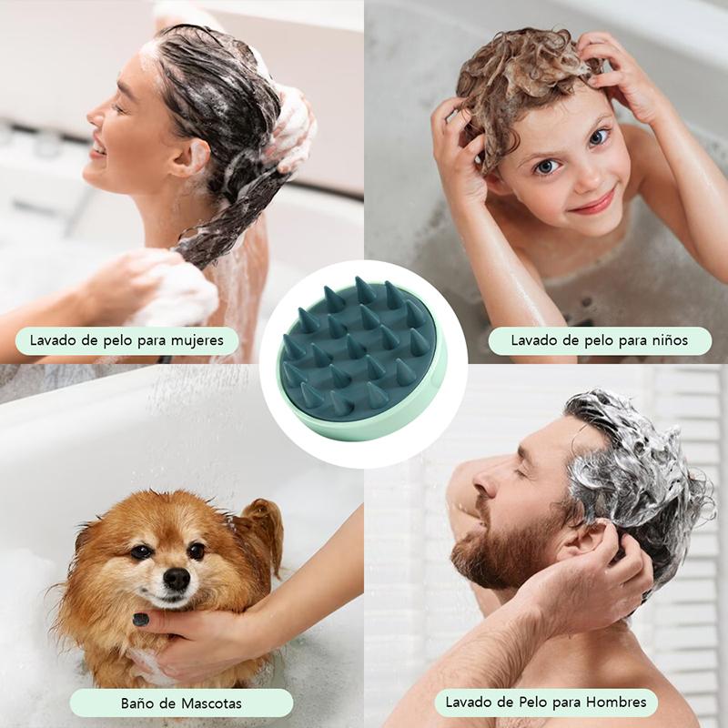 Silicone Shampoo Brush Head Scalp Massage Comb Hair Washing Comb Body Massage Brush Bath Shower Brush Salon Hairdressing Tool