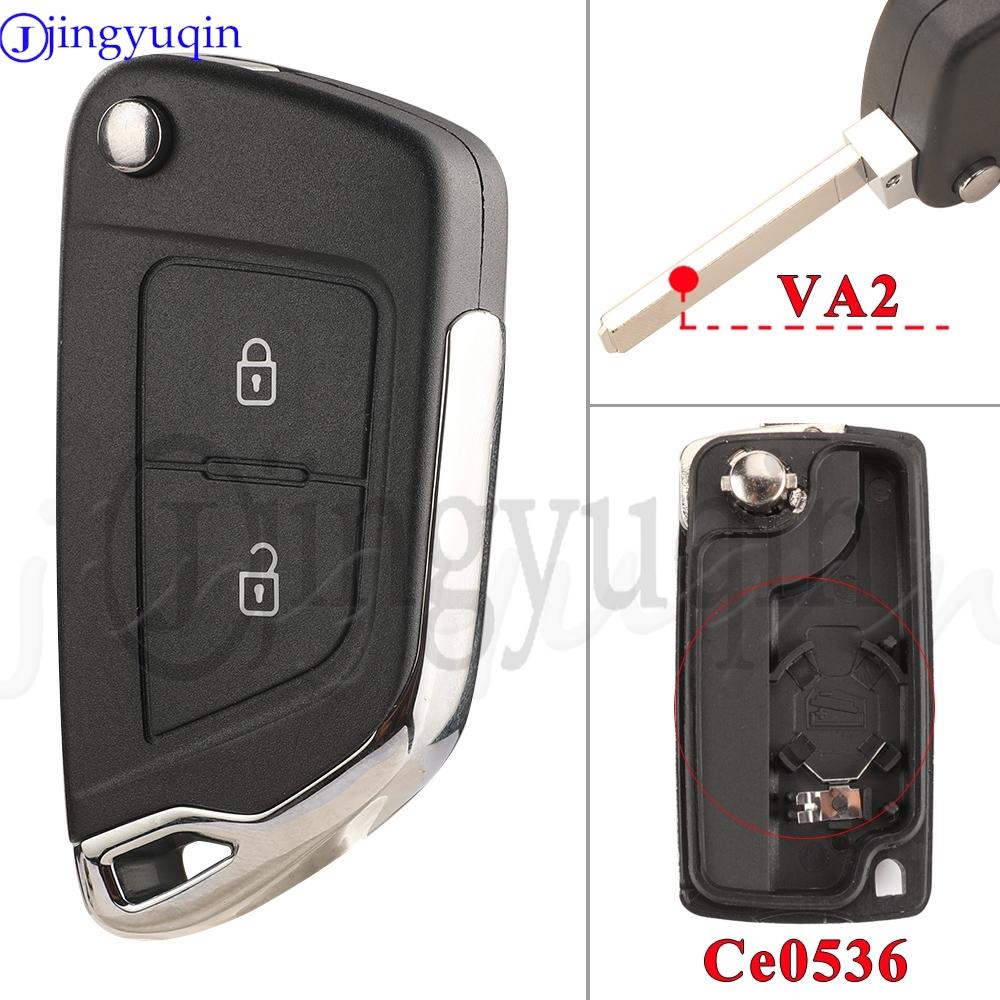 Guscio Chiave Auto Pieghevole Modificato Jingyuqin Ce0536/0523 Hu83 Va2 Per Peugeot 107 207 307 407 306 308 408 508 Citroen C2 C3 C4