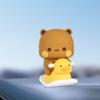 Bear Car Dashboard Decoration Statue Creative Cartoon for Home Room white
