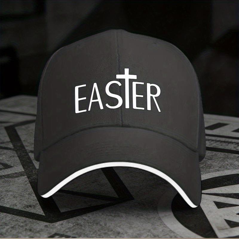 Easter Cross Graphic Baseball Cap Polyester Adjustable Unisex Casual Fashion Hat