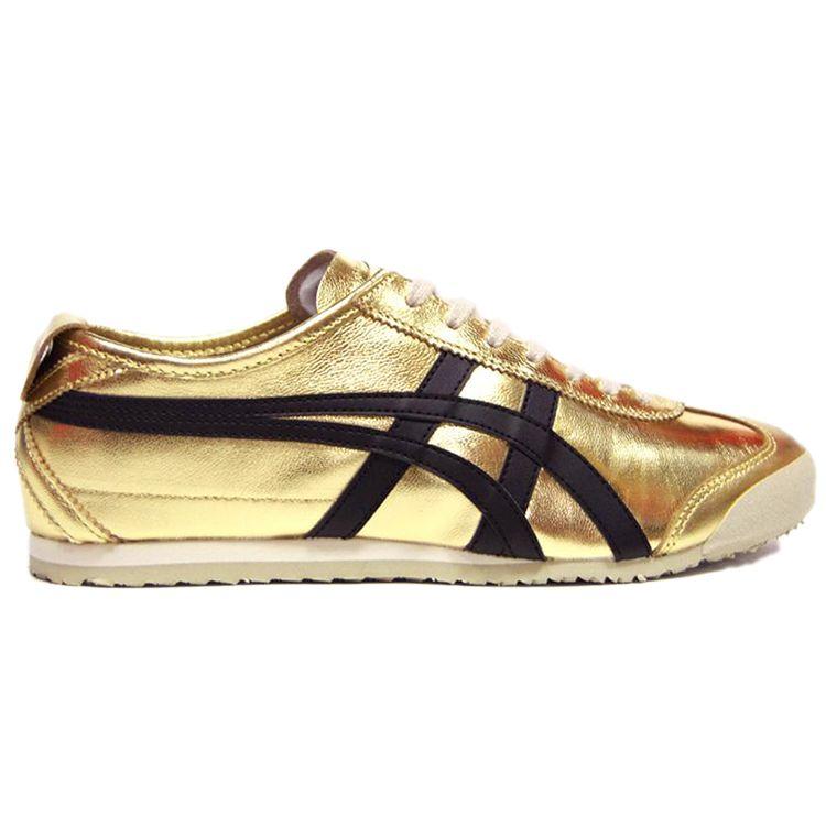 ONITSUKA TIGER Mexico 66 Lightweight Comfortable Sports Low-Top Lifestyle Shoes Unisex Sneaker Gold Black THL7C2-9490