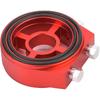 Oil Filter Sandwich Plate Thread Adapter,Universal Aluminum Oil Filter Cooler Sandwiched Plate Oil Pressure Temp Gauge Adapter Kit