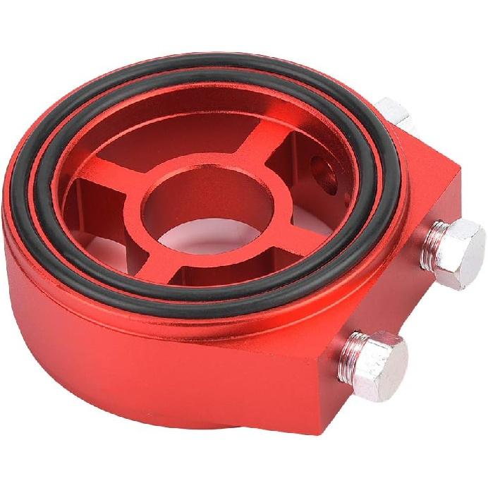 Oil Filter Sandwich Plate Thread Adapter,Universal Aluminum Oil Filter Cooler Sandwiched Plate Oil Pressure Temp Gauge Adapter Kit