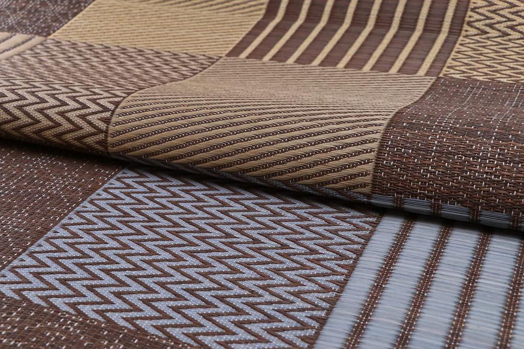 IKEHIKO Igusa Flower Tatami Mat, Kyoto Sashiko, Honma 2 Tatami Size, Approx. 191 x 191 cm, Brown, Made in Japan #4110212