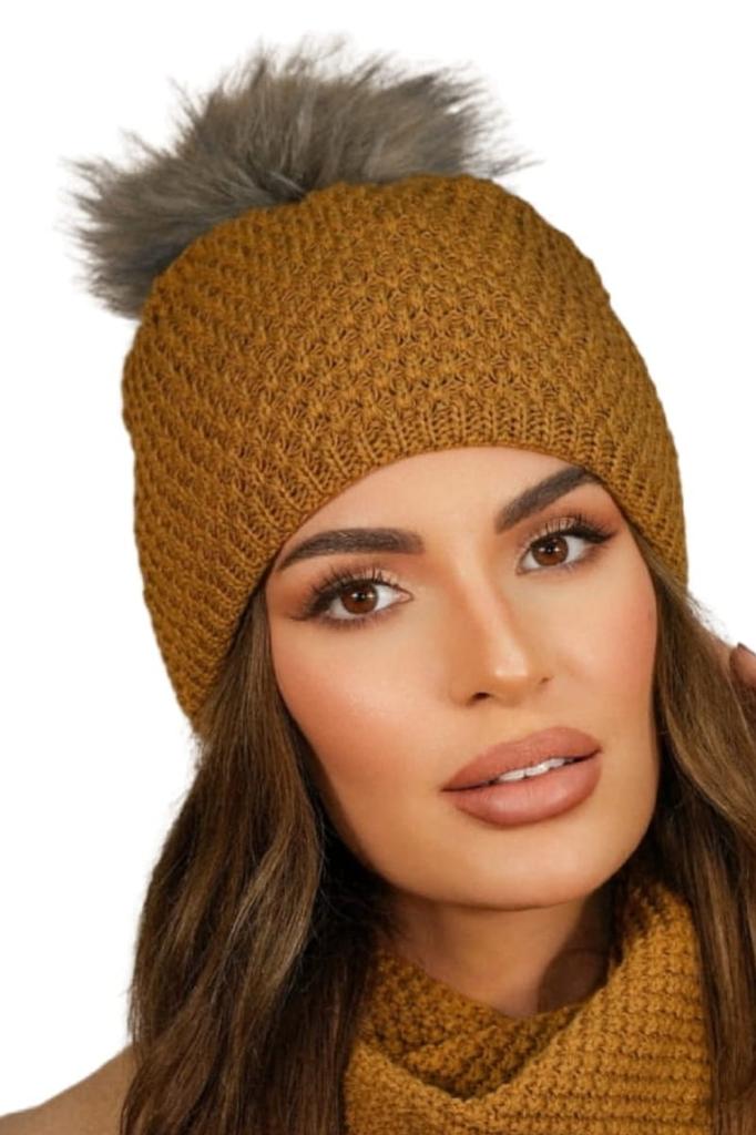 Rubbi Women' Winter Hat Mustard Color