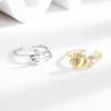 New Arrival Zircon Hug Handshake Rings: Unique Couple Ring Set
