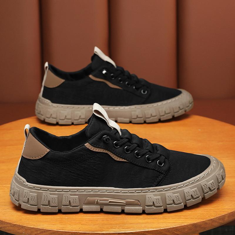 Men Shoes Ice Silk Canvas Shoes Cargo Shoes Trend All Wear Lightweight Men Sneakers