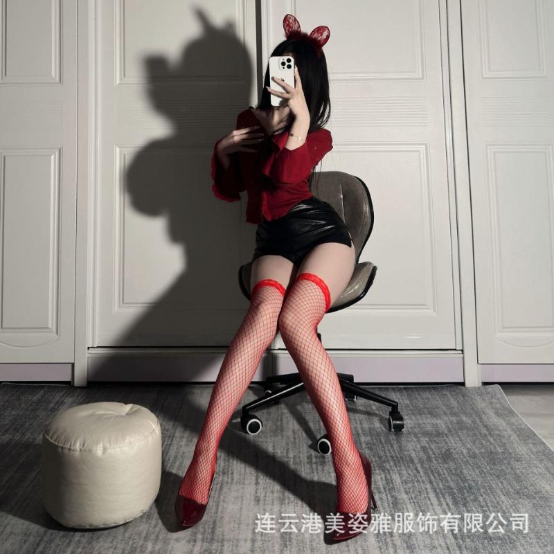 Sex Stockings, Stockings, Black Lace Hollow Stockings, Thin Black and White Lace Lace Knee Socks, Net Socks for Women