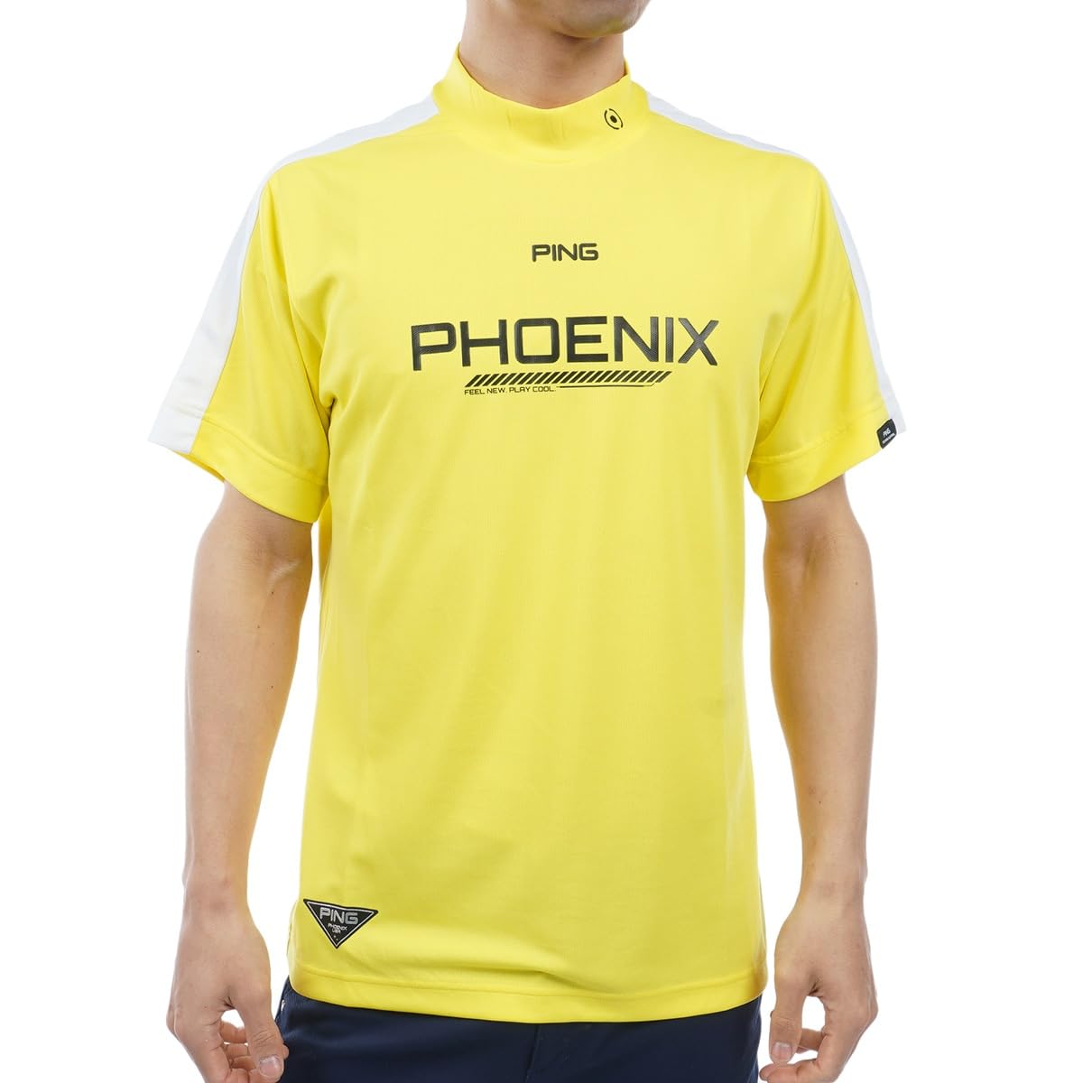 

Ping Apparel Men s Short Sleeve High Neck Shirt (Moisture-Wicking, Quick-Drying, Highly Breathable) / Golf / 621-4167315 060_Yellow, Medium