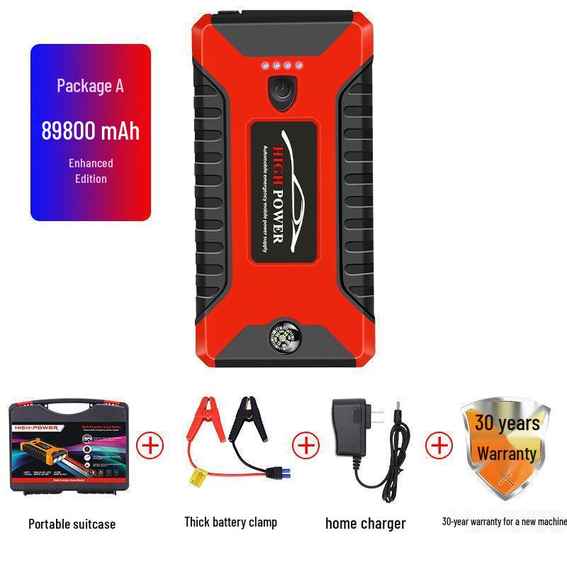 12В Немецкий автомобильный пуско-зарядное устройство - Многофункциональный литиевый аккумулятор большой емкости