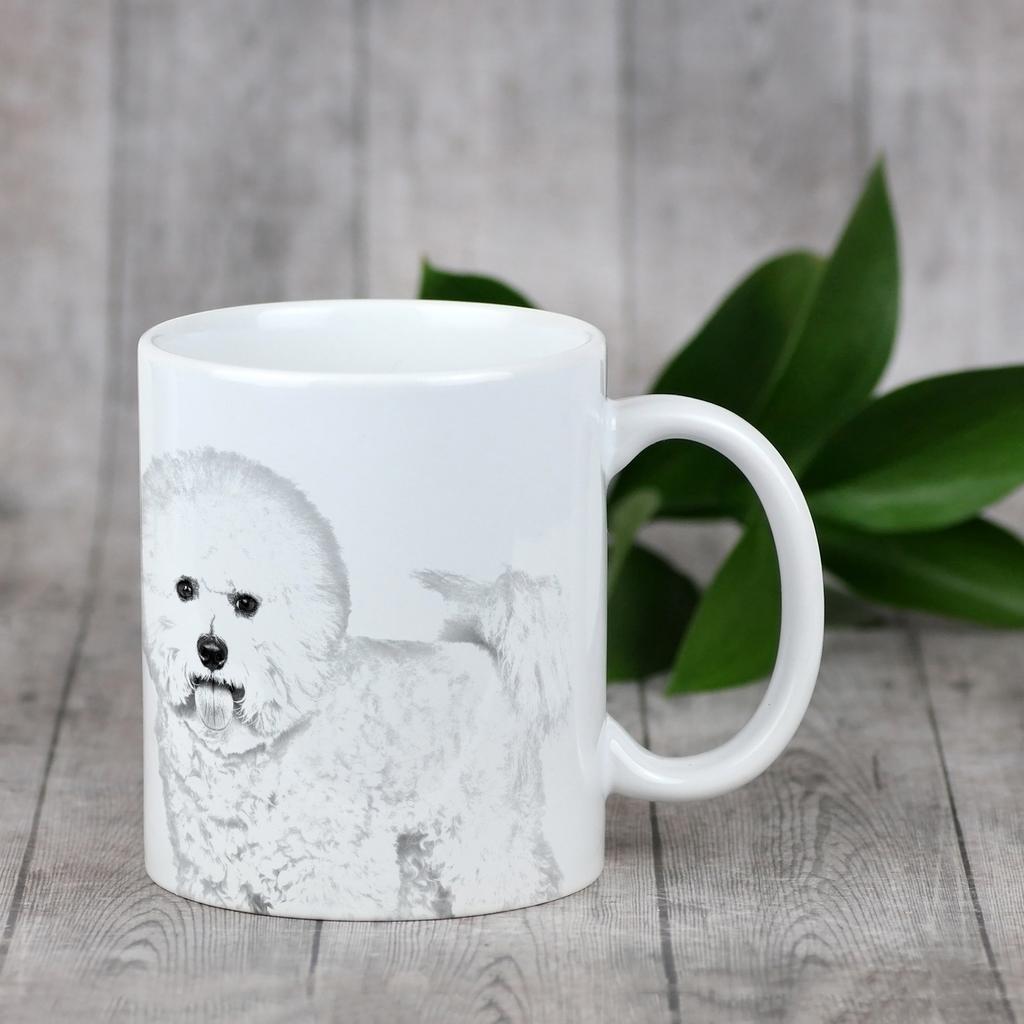 Bichon Frise, Bichon Tenerife, Bichon a poil frise - cup with a dog, cheerful cup for a dog lover, personalized gift from the Art-Dog brand