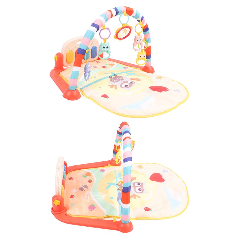 Baby Gym Play Mat with Light Music Battery Powered Musical Learning Toy Pendant Toys Tummy Time