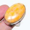 Natural Yellow Jasper Gemstone 925 Sterling Silver Jewelry Ring Size 9 AR-18091