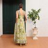 European and American New Linen Loose Waist Suspender Lace Pendulum Dress Women