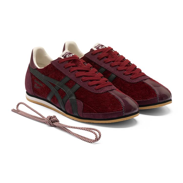 ONITSUKA TIGER Runspark Abriebfeste Low Top Freizeitschuhe Unisex Burgunderfarbene Sneaker 1183C536-500