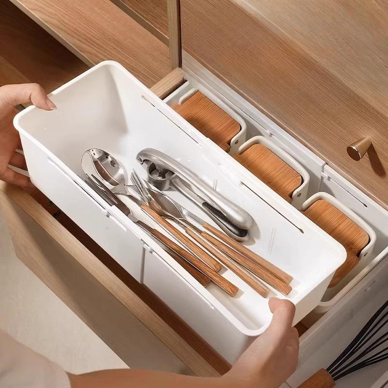 The Retractable Box Is A Kitchen Storage Box for Separating Cosmetics and Organizing Cabinets