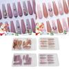 30PCS Nail Art Stickers with Glue Full Coverage  Decorative Plastic Fake Nails Christmas Style