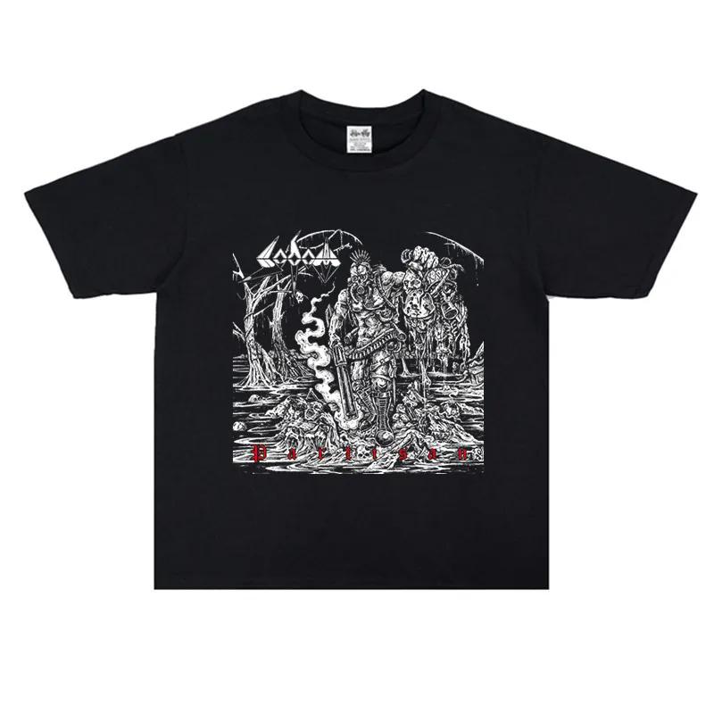 

Rock band metal band print T-shirt short sleeve loose heavyweight round neck graphic t shirts tops 4XL