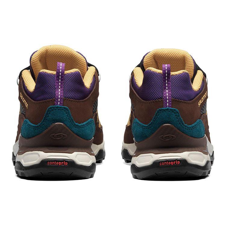 SALOMON XT-6 Shelter Low Leather Trendy Design Fabric Wear-Resistant Low-Top Running Shoes Unisex Sneakers Gray Brown Purple 414670