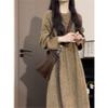 Winter 2025 Best-Selling Korean Style Elegant Retro Slimming Wool Knit Dress