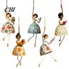 Indoor Porch Hanging Art Dancing Lady Ornament for Home Decor, Elegant Sculpture, Unique Figurine Creative Pendant Outdoor Window Garden Decoration