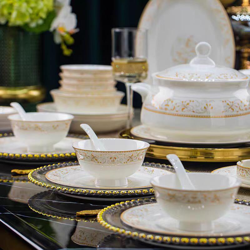 Hongyan Sun Island 28-Piece Ceramic Dinnerware Set