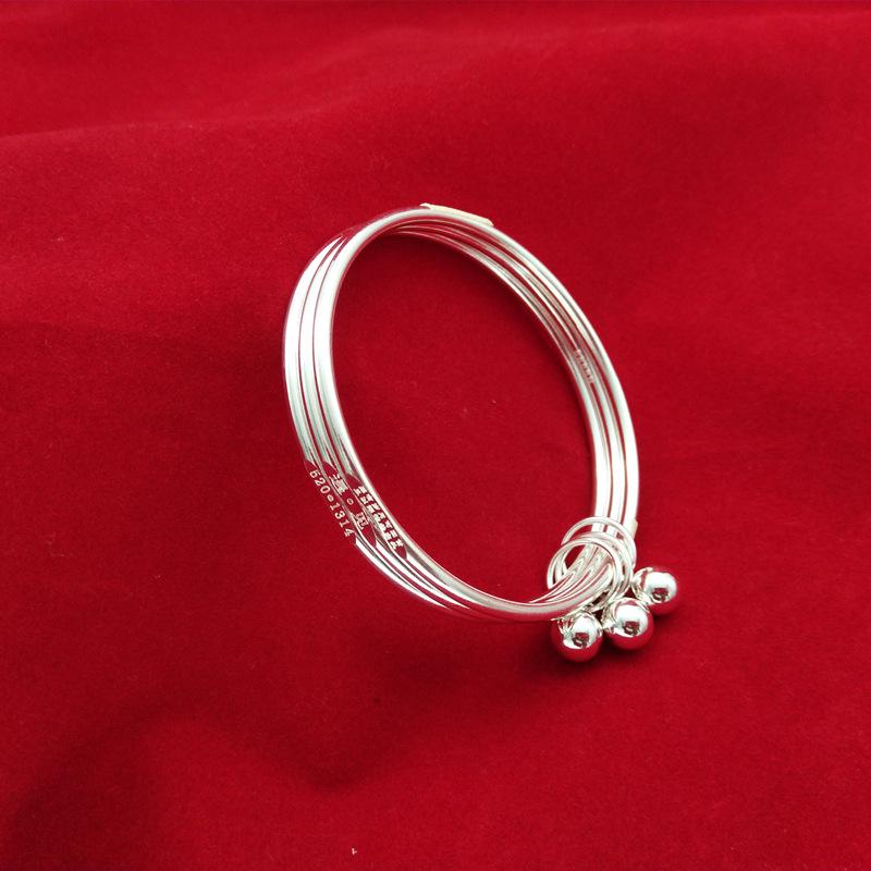 Three Lives Three Worlds White Copper Bracelet with Engraved "520" Bell - New Style Gift for Girlfriend