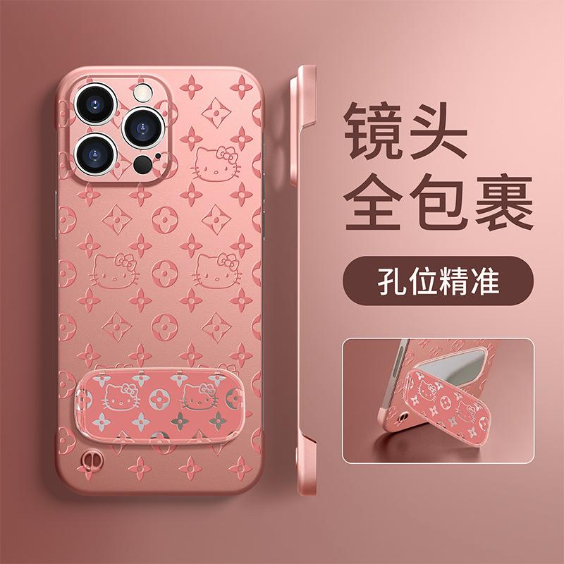 Pattern Kt Cat Mirror Bracket Is Suitable for Apple 11promax Mobile Phone Case 11 Ultra-thin Borderless 11 Advanced Sense 11