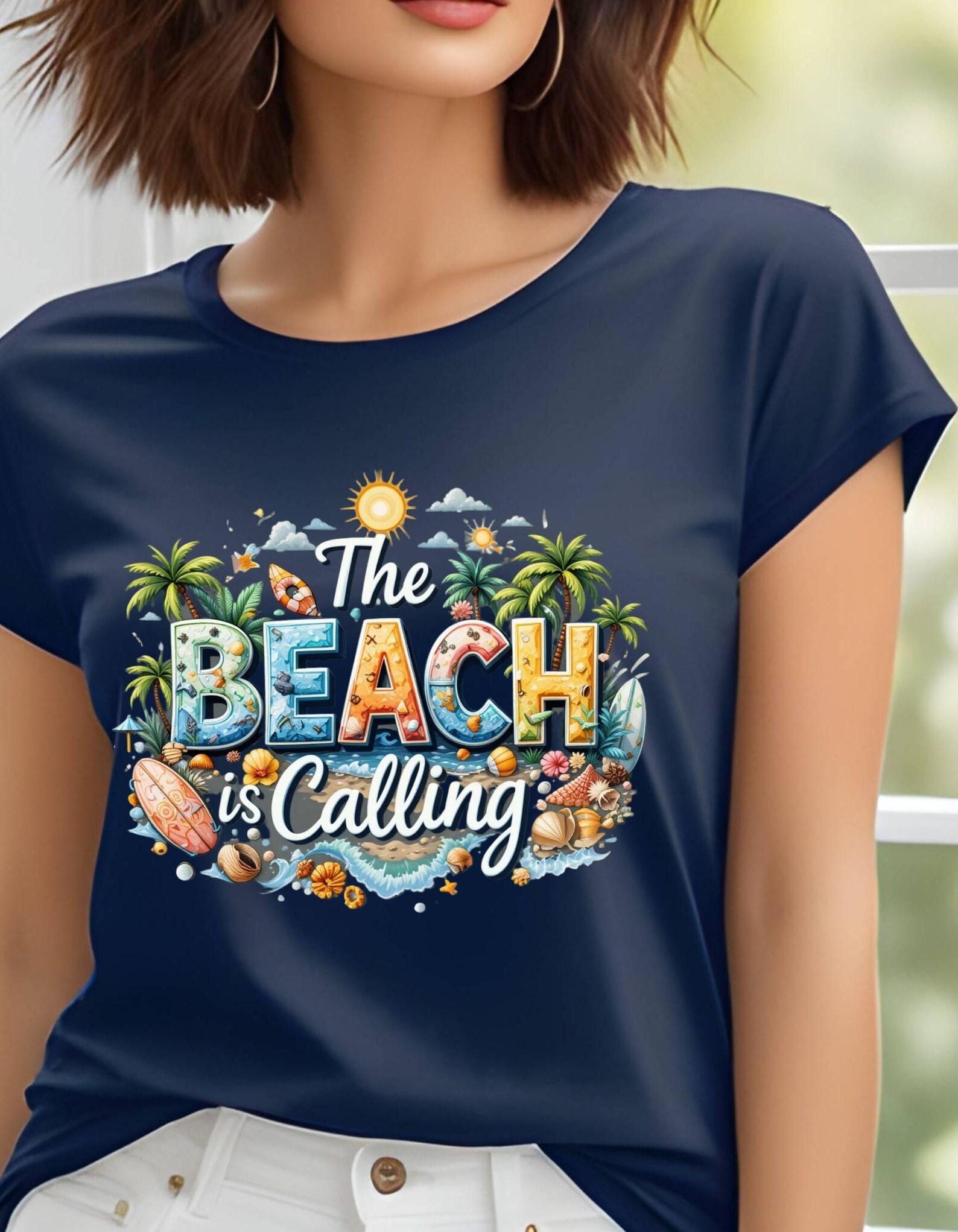 Tropical Beach Is Calling Tshirt, Unisex Tee, Vacation Beach Lovers Gift, Ocean Theme Casual Wear S